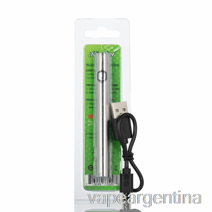 Ikrusher Slim Pen Vaporizador Bateria Plata Vape Argentina
